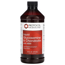 Препарат для суглобів та зв'зок Protocol for Life Balance Liquid Glucosamine & Chondroitin with MSM 473 ml /32 servings/