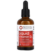Витамин D Protocol for Life Balance Liquid Vitamin D3, 400 IU 59 ml /527 servings/