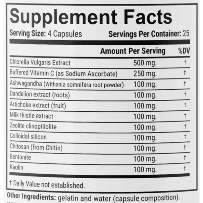 Детокс En`vie Lab Detox 3 Exsorvit 100 Caps