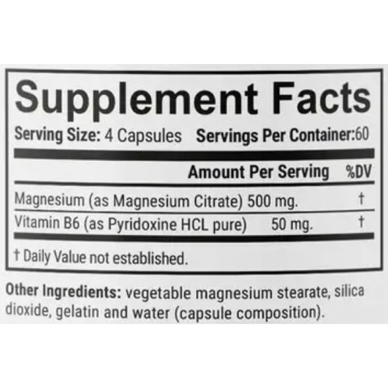 Витаминно-минеральный комплекс En`vie Lab Magnezium Citrate + B6 2250 mg 240 Caps