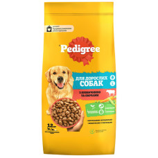  Сухий корм для собак Pedigree для дорослих собак, яловичина/овочі 12 кг