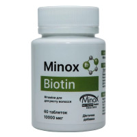 Комплекс для волос MinoX MinoX Biotin 10000 mcg 60 Tabs