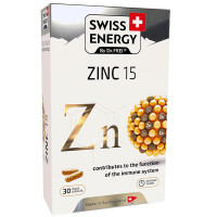 Микроэлемент Цинк Swiss Energy Zinc 15 mg 30 Veg Caps