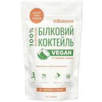 Протеин FitBalance 100% Натуральный Белковый Коктейль Vegan 1000 g /40 порций/ Кокос
