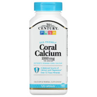 Мікроелемент Кальцій 21st Century Coral Calcium 1000 mg 120 Caps