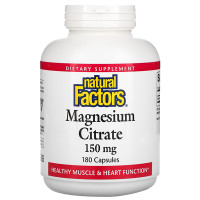 Микроэлемент Магний Natural Factors Magnesium Citrate 150 mg 180 Caps