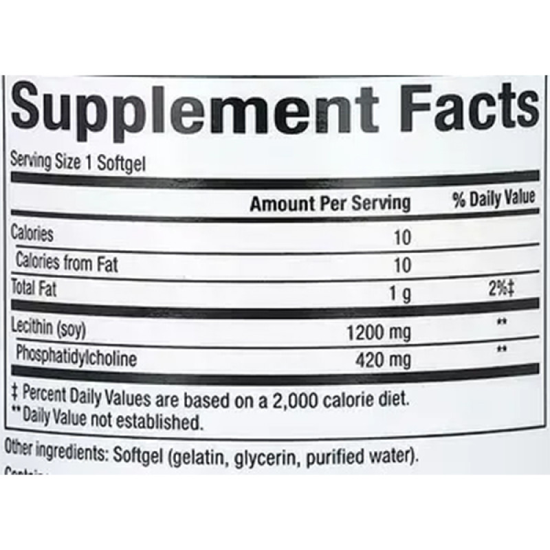 Лецитин Natural Factors Phosphatidyl Choline (PC) 420 mg 90 Softgels