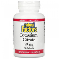 Мікроелемент Калій Natural Factors Potassium Citrate 99 mg 90 Tabs