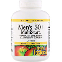 Вітамінно-мінеральний комплекс для чоловіків Natural Factors Men's 50+ MultiStart Complete Spectrum 120 Tabs