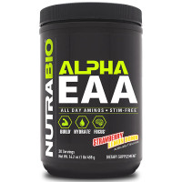 Аминокомплекс для спорта NutraBio Alpha EAA 458 g /30 servings/ Strawberry Lemon Bomb