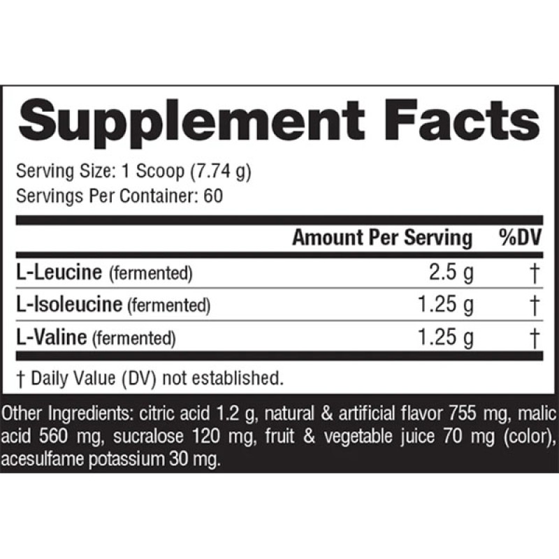 Амінокислота BCAA для спорту NutraBio BCAA 5000 464 g /60 servings/ Grape Berry Crush