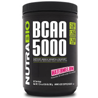 Аминокислота BCAA для спорта NutraBio BCAA 5000 380 g /60 servings/ Watermelon