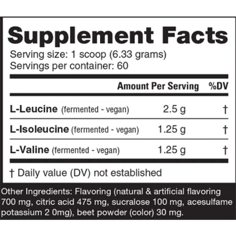 Амінокислота BCAA для спорту NutraBio BCAA 5000 380 g /60 servings/ Watermelon