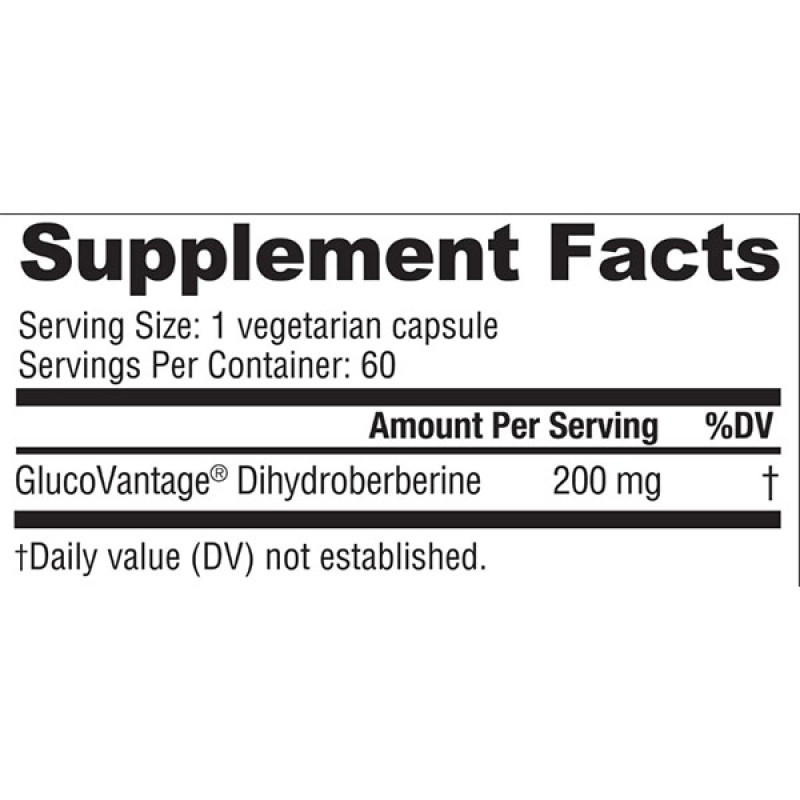 Барбарис NutraBio Berberine Advanced Dihydroberberine 200 mg 60 Caps