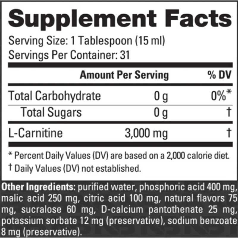 Жироспалювач для спорту NutraBio L-Carnitine 3000 Liquid 473 ml /31 servings/ Sour Candy
