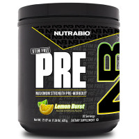 Комплекс до тренування NutraBio PRE Stim-Free Maximum Strenght Pre-Workout 620 g /20 servings/ Lemon Burst