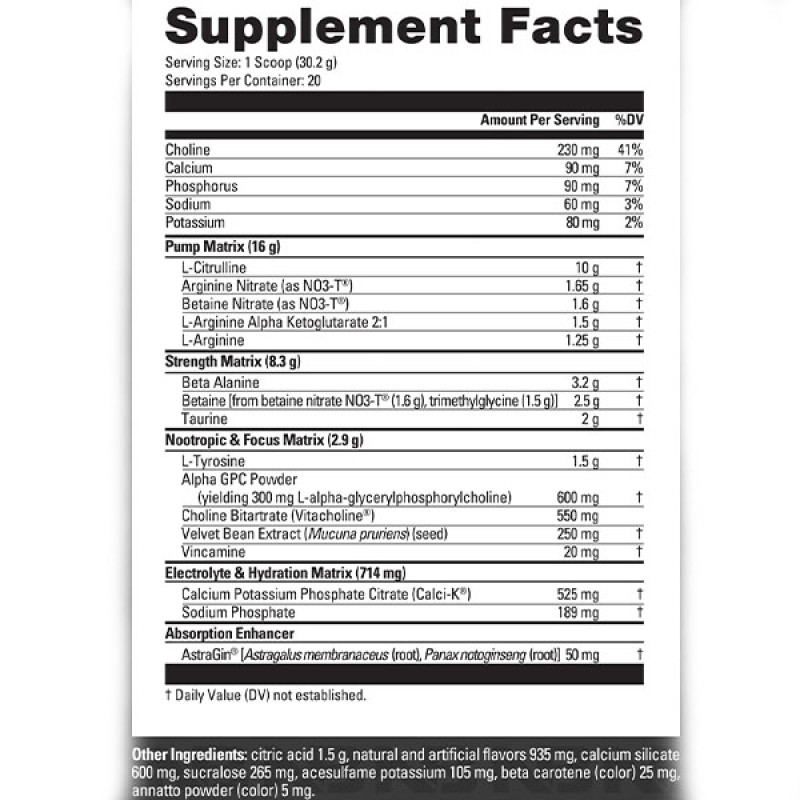 Комплекс до тренування NutraBio PRE Stim-Free Maximum Strenght Pre-Workout 604 g /20 servings/ Orange Mango Tango