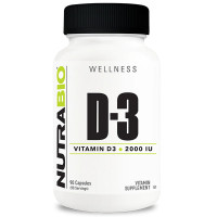 Вітамін D для спорту NutraBio Vitamin D3 2000 IU 90 Caps