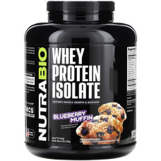 Протеїн NutraBio Whey Protein Isolate 2268 g /75 servings/ Blueberry Muffin