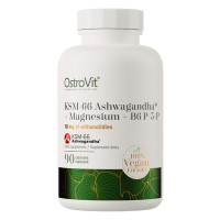 Ашфаганда для спорту OstroVit Vege KSM-66 Ashwagandha + Magnesium + B6 P-5-P 10 mg of withanolidies 90 Caps