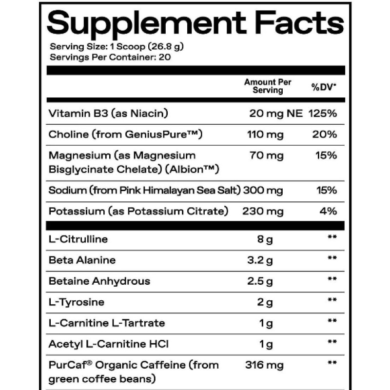 Комплекс до тренування ONE OF ONE Loaded Pre-Workout 535 g /20 servings/ Sour Green Apple