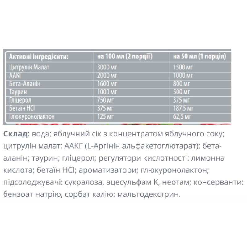 Комплекс до тренування Sporter Ulta Pump Stim Free Shot 100 ml Strawberry with Wild Strawberry