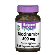 Ніацін Bluebonnet Nutrition Niacinamide 500 mg 60 Caps