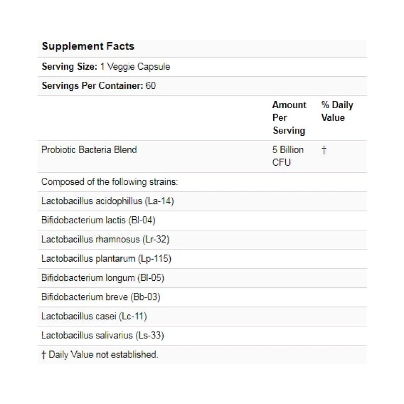 Пробіотик California Gold Nutrition LactoBif Probiotics, 5 Billion CFU 60 Veg Caps CGN00963