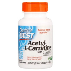 Комплекс Ацетил/Карнітін Doctor's Best Acetyl-L-Carnitine with Biosint Carnitines 500 mg 60 Caps DRB-00105