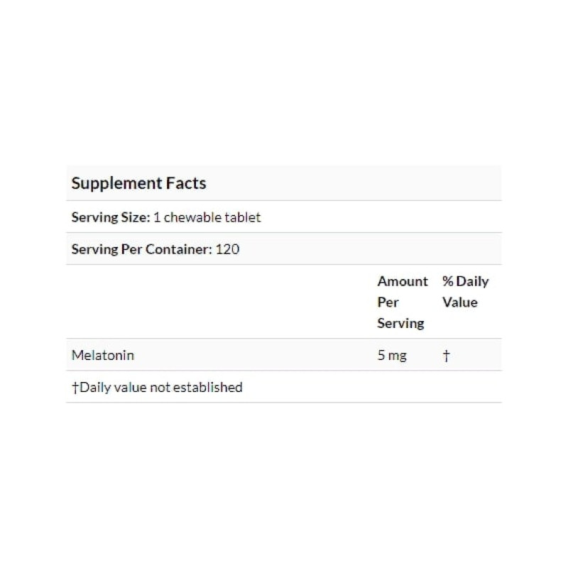 Мелатонін для сну Doctor's Best Melatonin 5 mg 120 Chewable Tabs Natural Mint Flavor DRB-00407