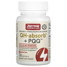 Антиоксидант Jarrow Formulas Ubiquinol QH-Absorb + PQQ 30 Softgels JRW06027