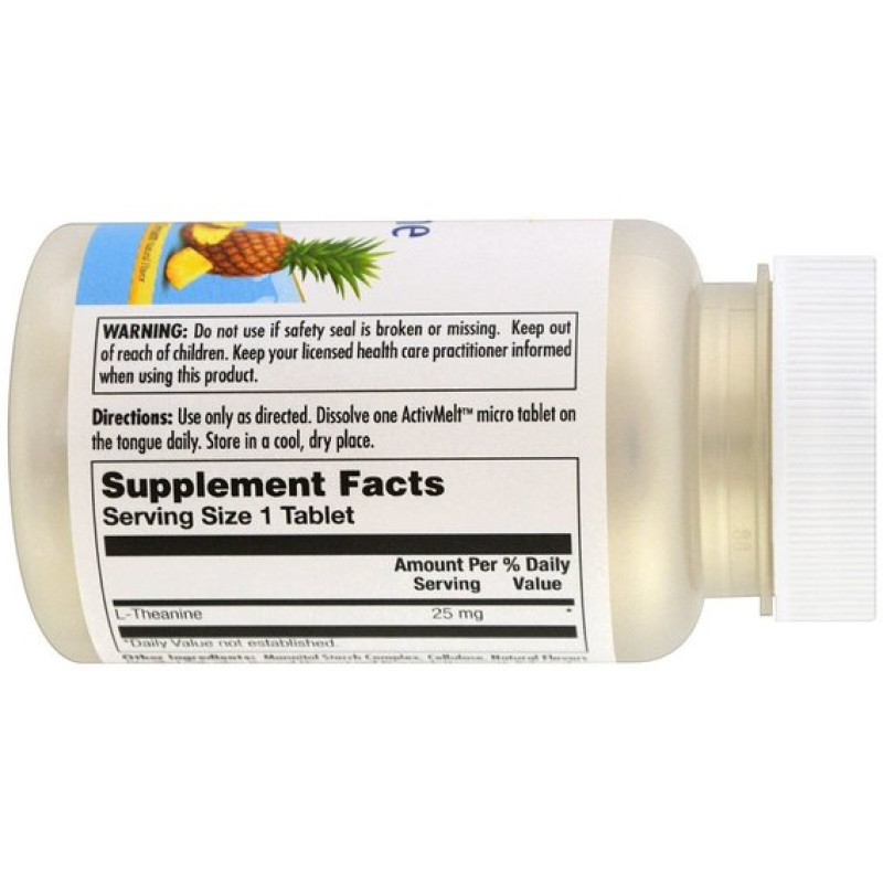 Теанин KAL L-Theanine ActivMelt Pineapple Dream 25 mg 120 Micro Tablets CAL-40757