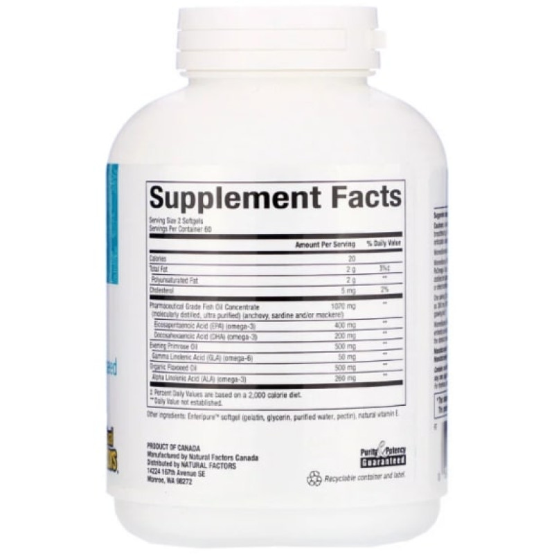 Омега 3 Natural Factors WomenSense RxOmega-3 120 Softgels NFS-04913