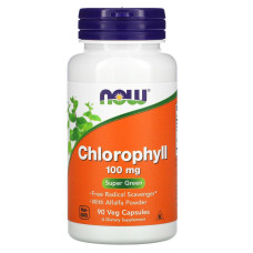 Комплекс для травлення NOW Foods Chlorophyll 100 mg 90 Veg Caps