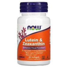 Комплекс для профілактики зору NOW Foods Lutein & Zeaxanthin 60 Softgels