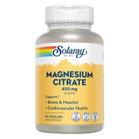 Мікроелемент Магній Solaray Magnesium Citrate 400 mg 90 Veg Caps SOR-46301
