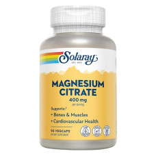 Мікроелемент Магній Solaray Magnesium Citrate 400 mg 90 Veg Caps SOR-46301