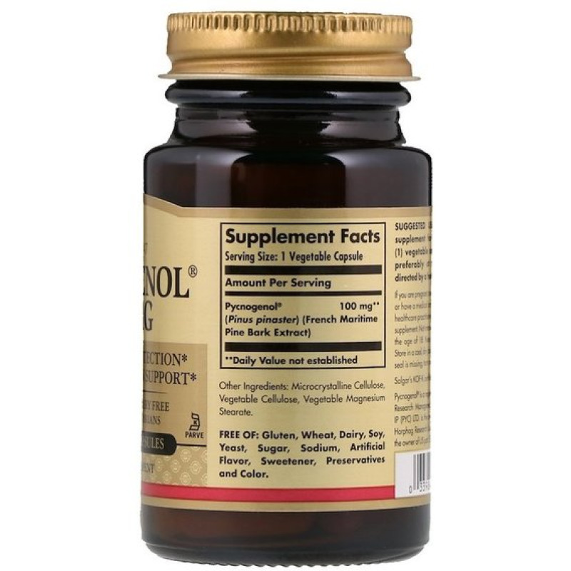 Пікногенол Solgar Pycnogenol 100 mg 30 Veg Caps
