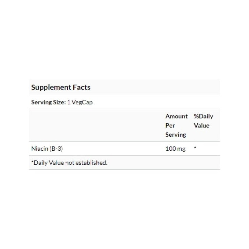 Ніацін Solaray Niacin 100 mg 100 Veg Caps SOR04359