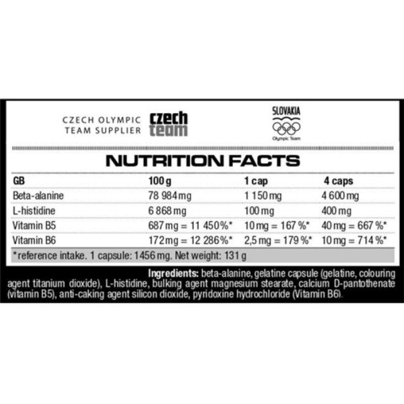 Бета-аланін для спорту Nutrend Beta-Alanine Compressed Caps 90 Caps