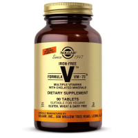 Вітамінно-мінеральний комплекс Solgar Formula V VM-75 Multiple Vitamins with Chelated Minerals Iron Free 90 Tabs