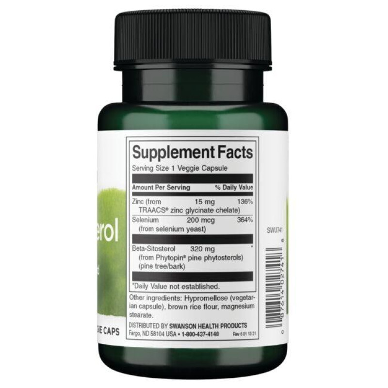 Комплекс для здоров'я передміхурової залози Swanson Beta-Sitosterol 320 mg 30 Veg Caps