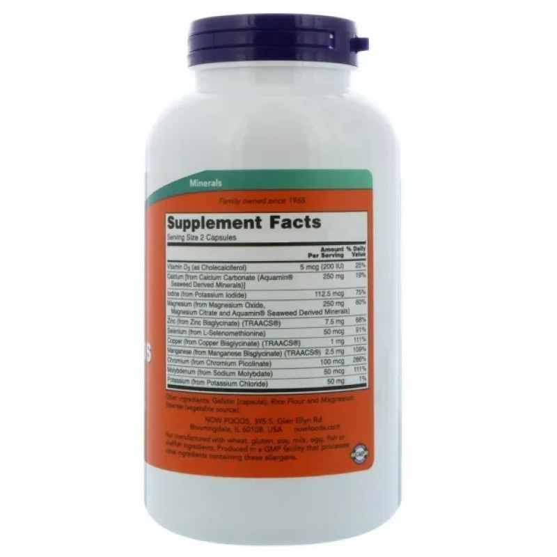 Мультимінеральний комплекс NOW Foods Full  Spectrum Minerals 240 Caps