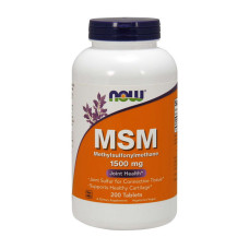 Препарат для суглобів та зв'зок NOW Foods MSM 1500 mg 200 Tabs