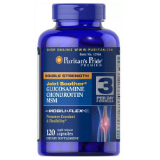 Препарат для суглобів та зв'зок Puritan's Pride Glucosamine Chondroitin MSM Double Strength Joint Soother 120 Caps