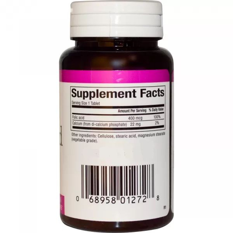 Фолієва кислота Natural Factors Folic Acid 400 mcg 90 Tabs