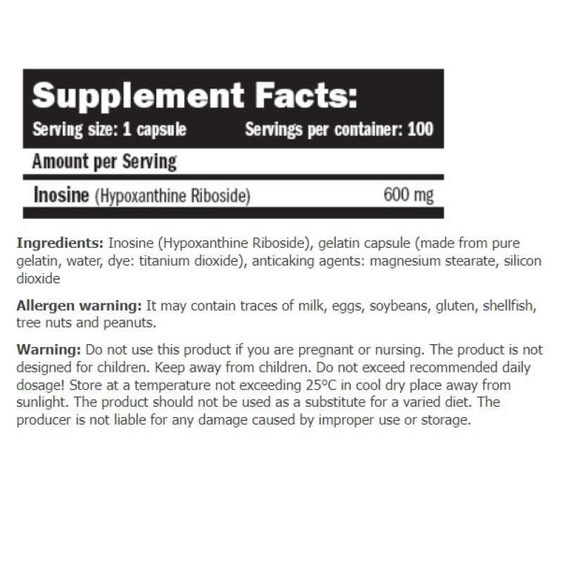 Комплекс до тренування Amix Nutrition Inosine 600 100 Caps