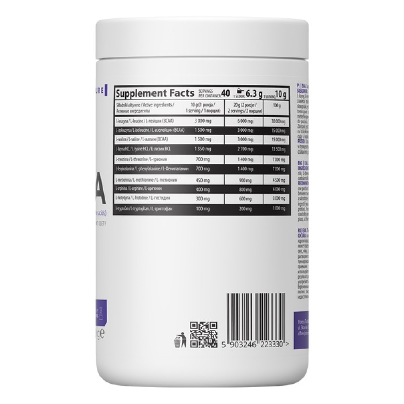 Амінокомплекс для спорту OstroVit EAA 200 g /20 servings/ Grapefruit