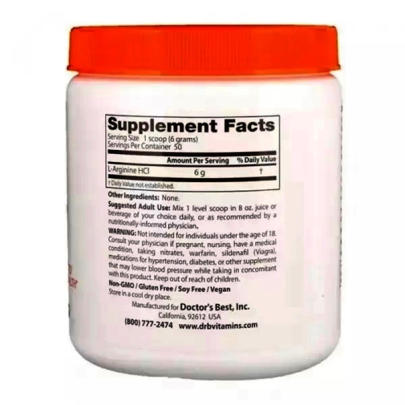 Аргинин Doctor's Best L-Arginine 300 g /50 servings/