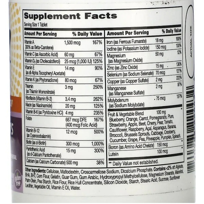Витаминно-минеральный комплекс 21st Century Wellify! Women's Energy, Multivitamin Multimineral 65 Tabs